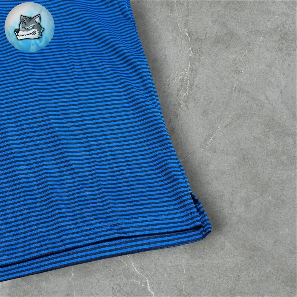 adidas Originals Trefoil Striped Pique Polo Shirt Men's S Bluebird/Indigo JY9097